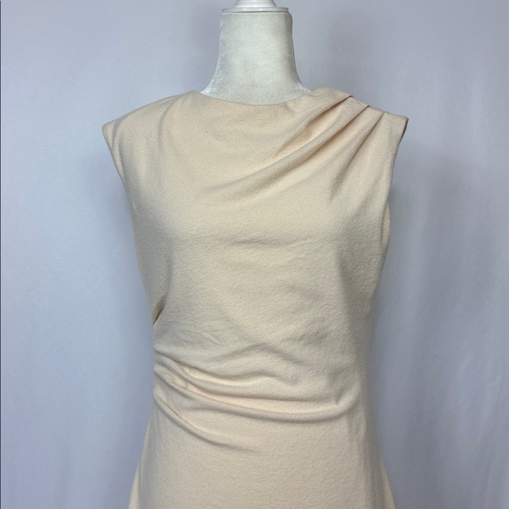 ASTR The Label Draped Midi Dress Size Medium Butter Cream NWOT - Picture 8 of 15